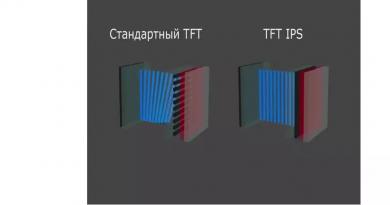 Display TFT: descrição, princípio de operação Tela TFT ou LCD, o que é melhor