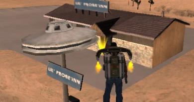 Where can you find a UFO in GTA San Andreas?